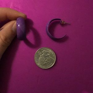 Purple earrings